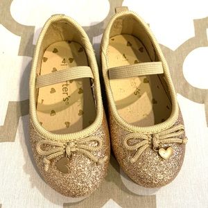 NWOT Carter’s Gold Shimmer Ballet Flats